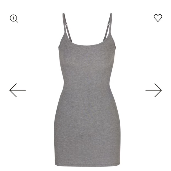 SKIMS Heather Gray SOFT LOUNGE SLIP DRESS M - Picture 3 of 4